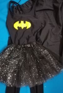 Kids Costumes to Hire - BatGIRL - leotard, leggings, tutu, cape